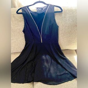 Express Black and Gold Skater Dress Size 10